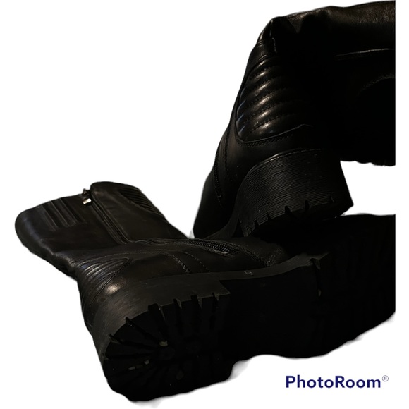 Leather moto boot lug sole - Picture 3 of 5